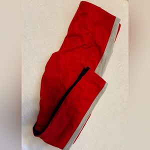 Lysse Red Gray Navy Side Stripe Track Stretch Pants Women’s Size Medium
